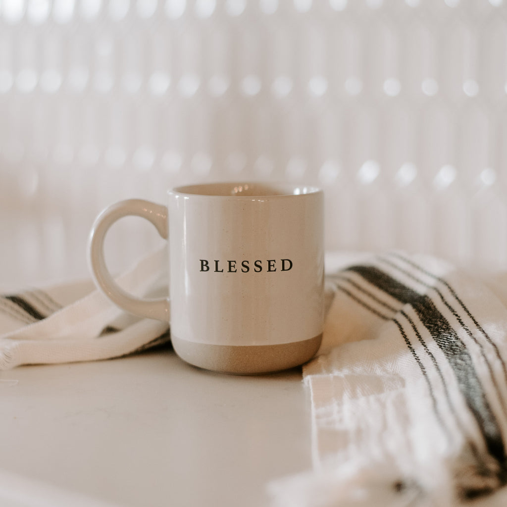 Blessed Stoneware Coffee Mug - Currency Coffee Co