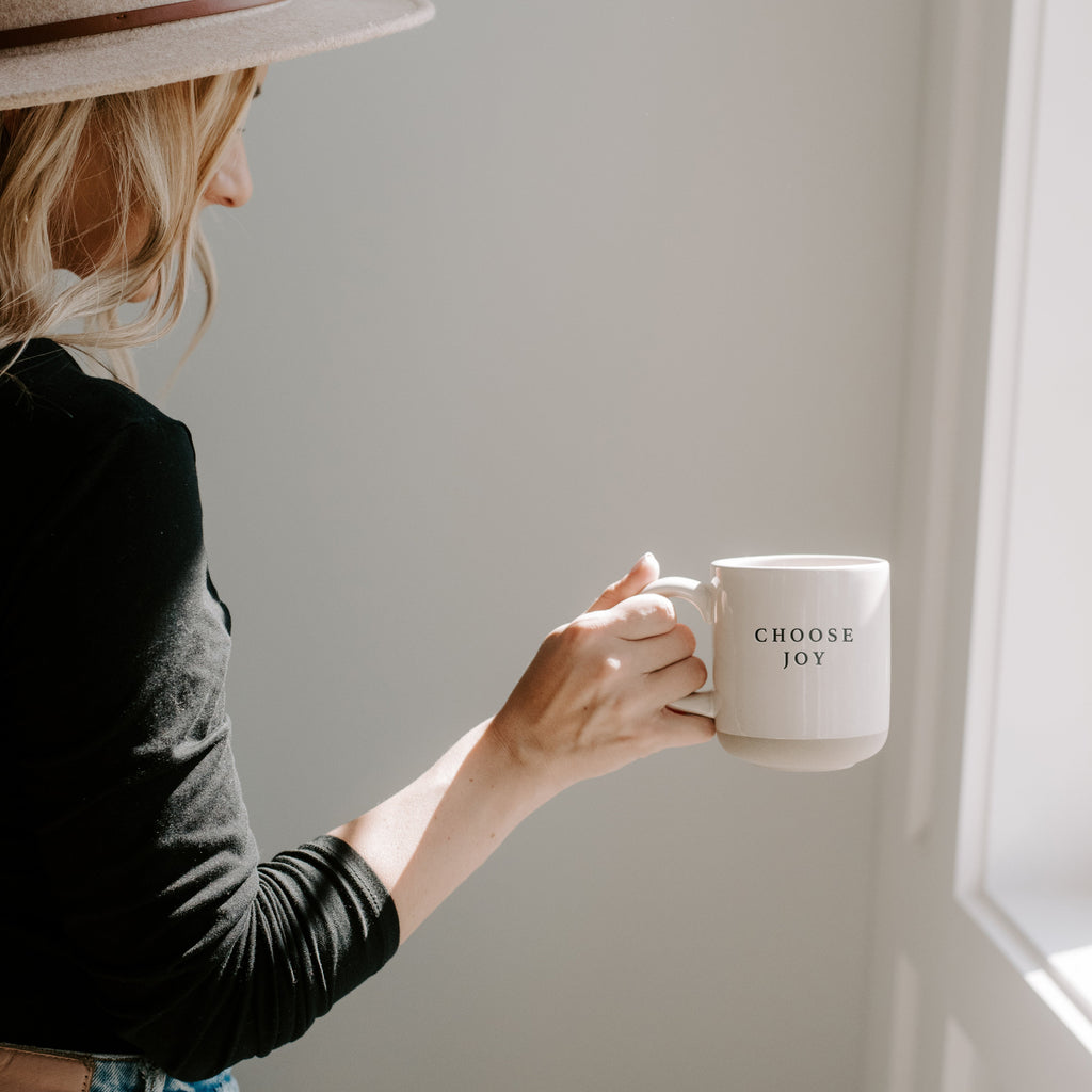 Choose Joy Stoneware Coffee Mug - Currency Coffee Co