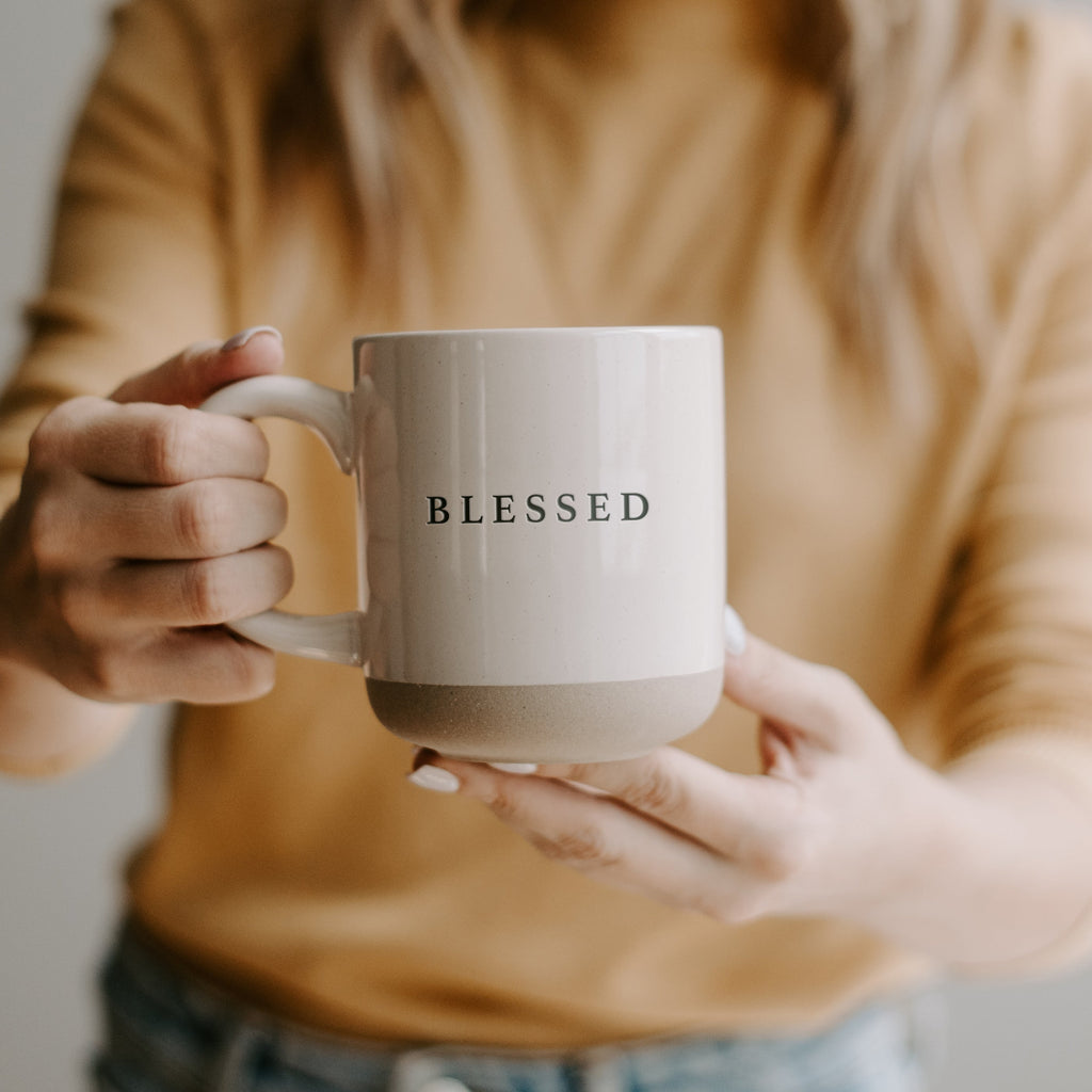 Blessed Stoneware Coffee Mug - Currency Coffee Co