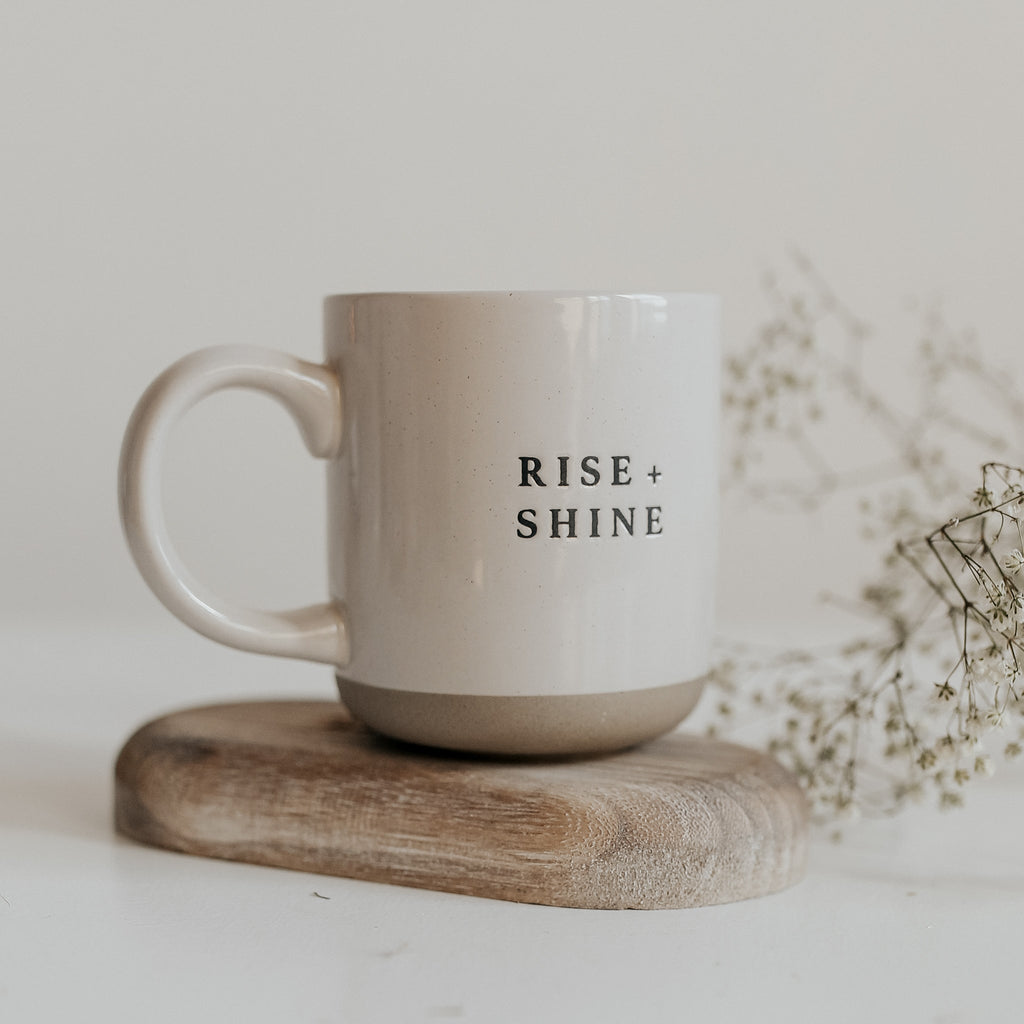 Rise and Shine Stoneware Coffee Mug - Currency Coffee Co