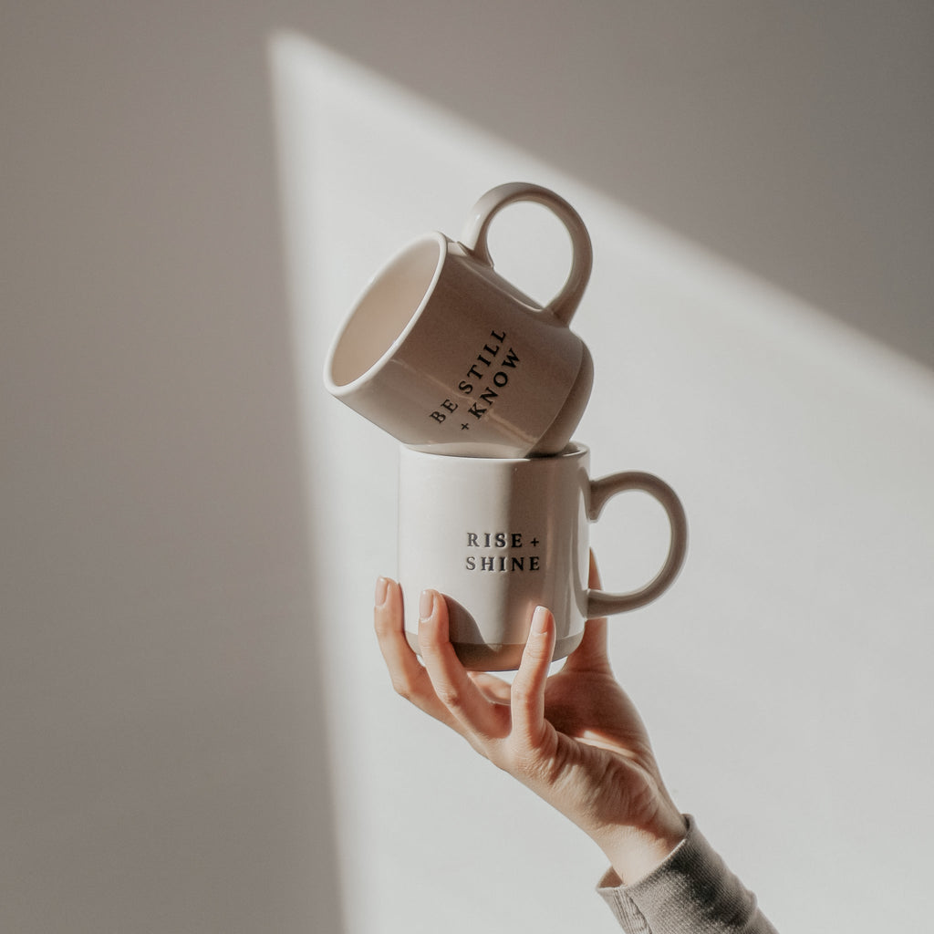 Rise and Shine Stoneware Coffee Mug - Currency Coffee Co