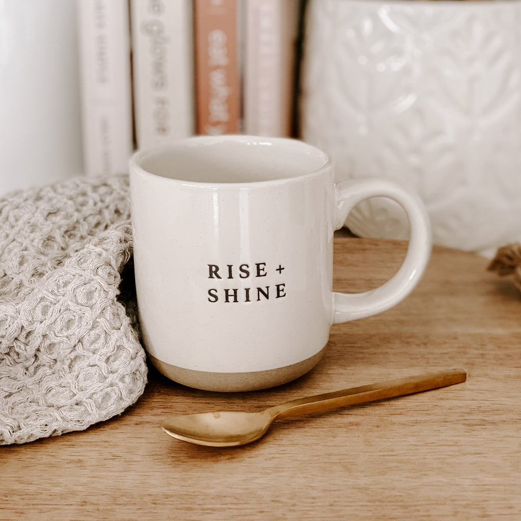 Rise and Shine Stoneware Coffee Mug - Currency Coffee Co