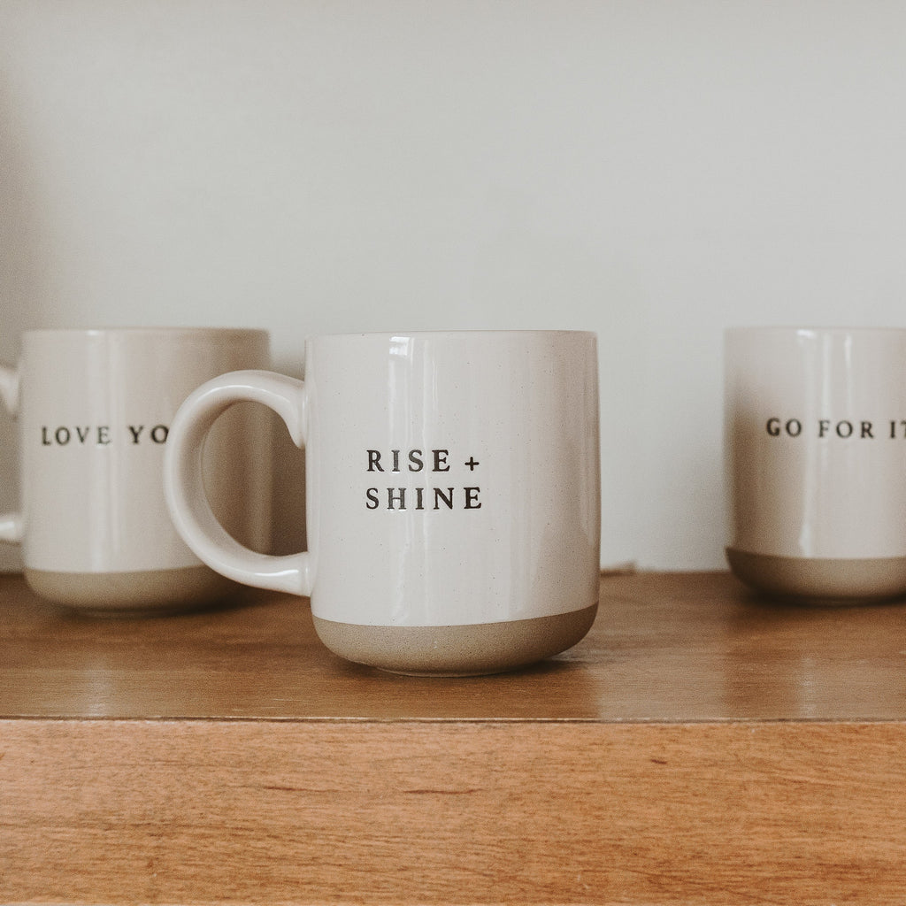 Rise and Shine Stoneware Coffee Mug - Currency Coffee Co