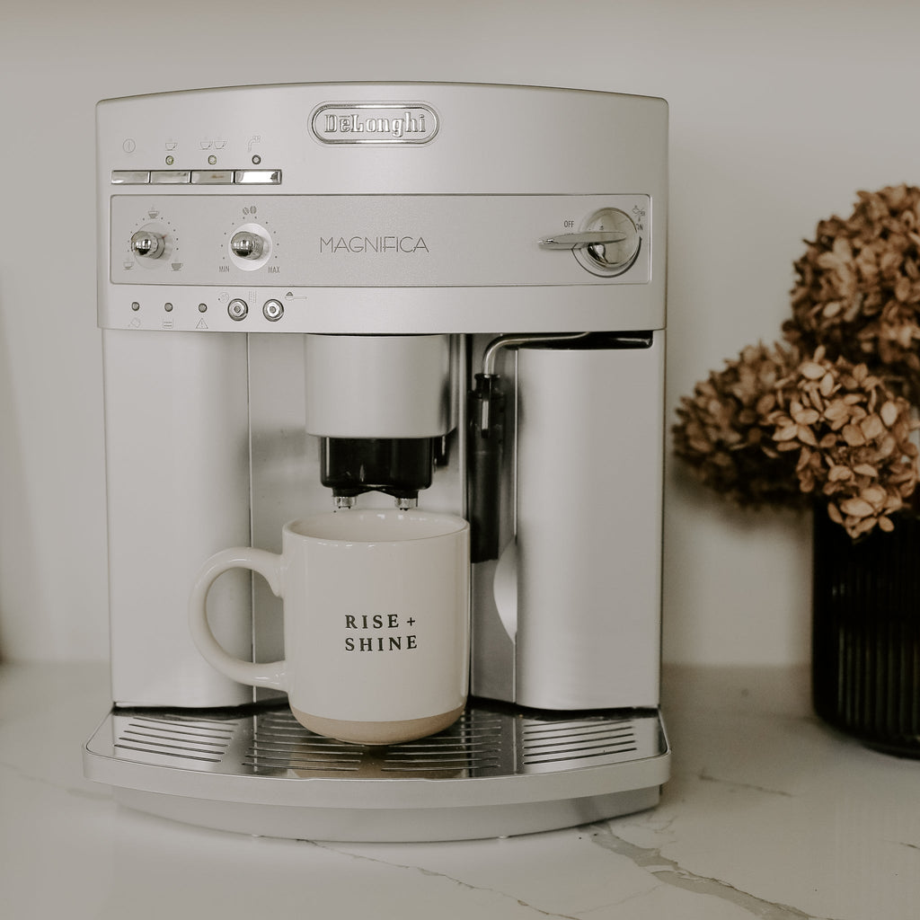 Rise and Shine Stoneware Coffee Mug - Currency Coffee Co