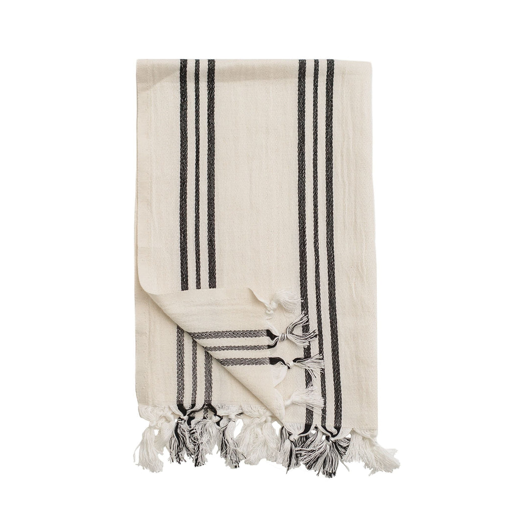 Jordan Turkish Cotton + Bamboo Hand Towel - Three Stripe - Currency Coffee Co