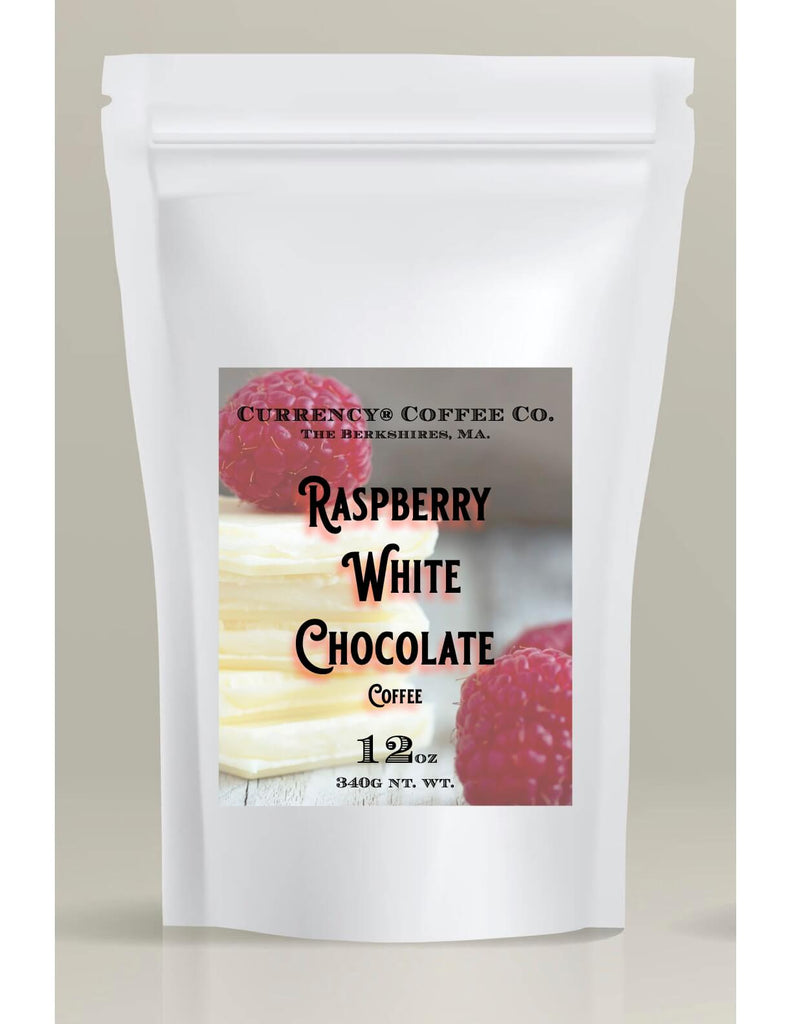 Raspberry White Chocolate Coffee 12oz - Currency Coffee Co